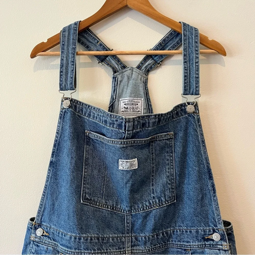 Levi’s Utility Lightweight Shortalls Overalls Denim - Picture 5 of 14